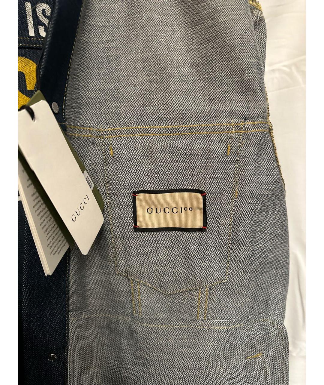 GUCCI Темно-синяя деним куртка, фото 7