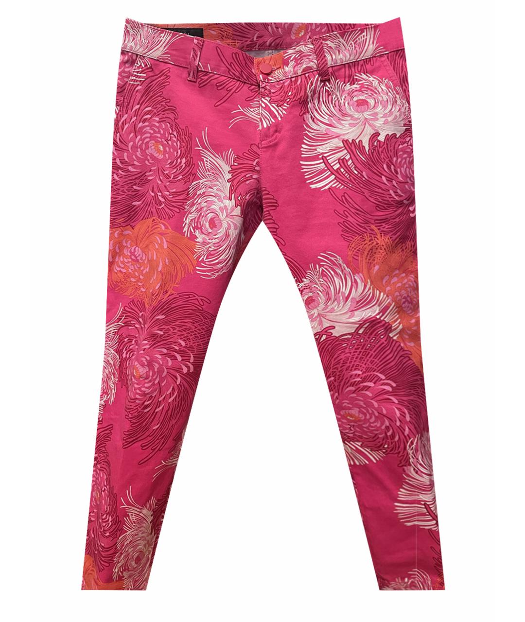 GUCCI Розовые хлопковые прямые джинсы, фото 1