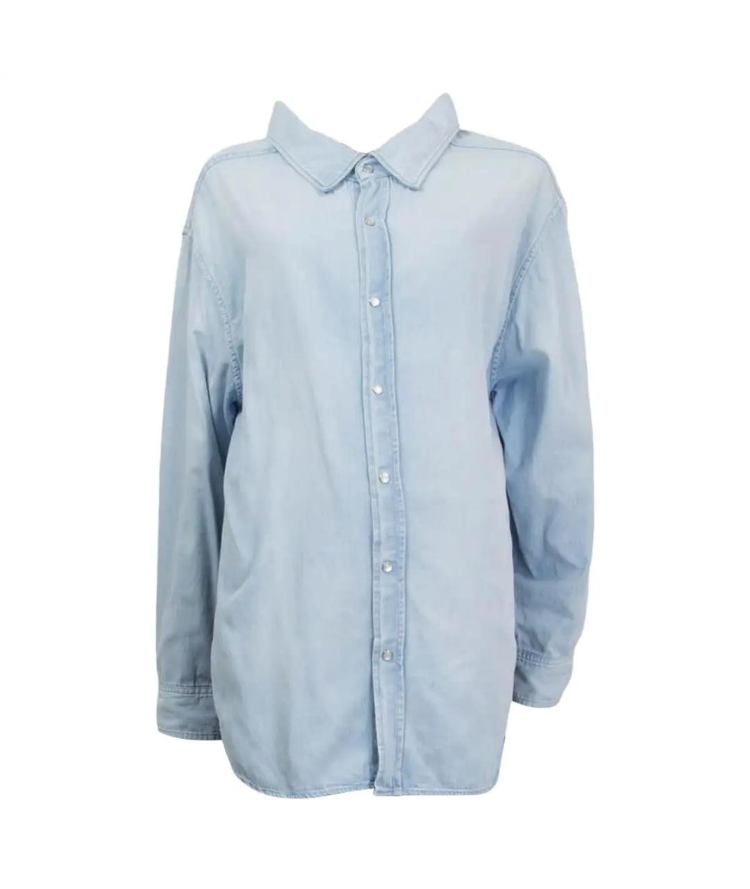 BALENCIAGA Голубая хлопковая рубашка, фото 1