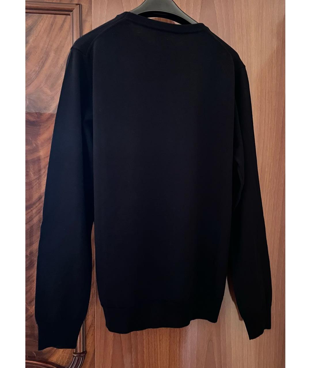 PLEIN SPORT Черный шерстяной джемпер / свитер, фото 2