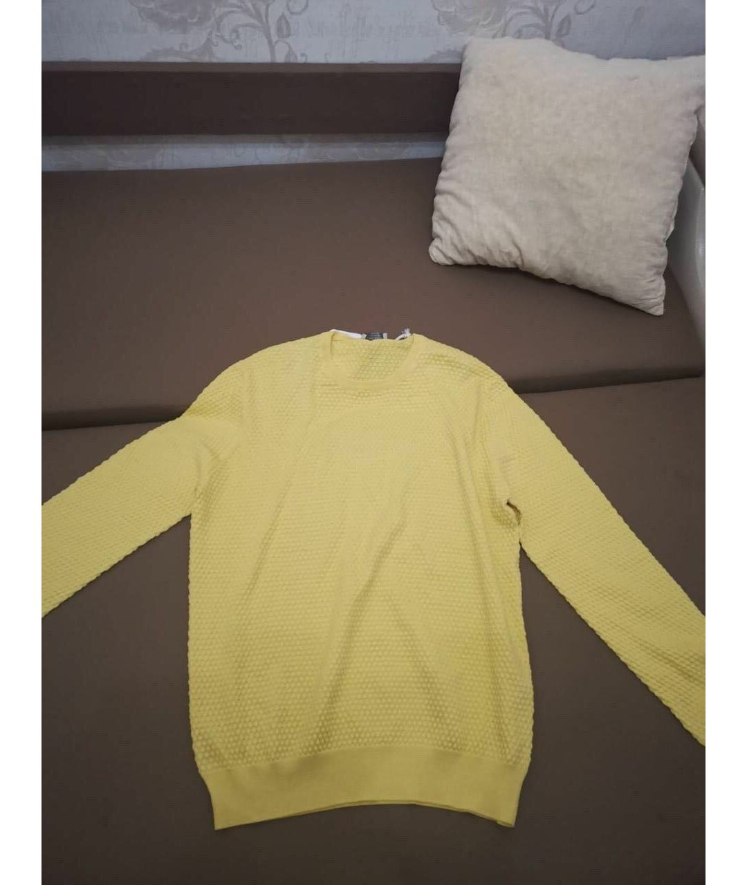 GRAN SASSO Желтый хлопковый джемпер / свитер, фото 2