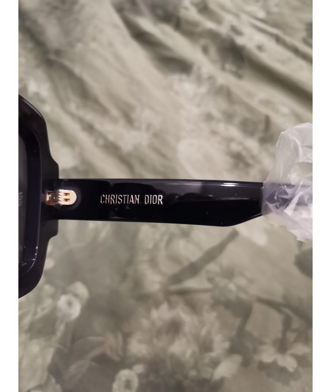 CHRISTIAN DIOR Черные пластиковые солнцезащитные очки, фото 6