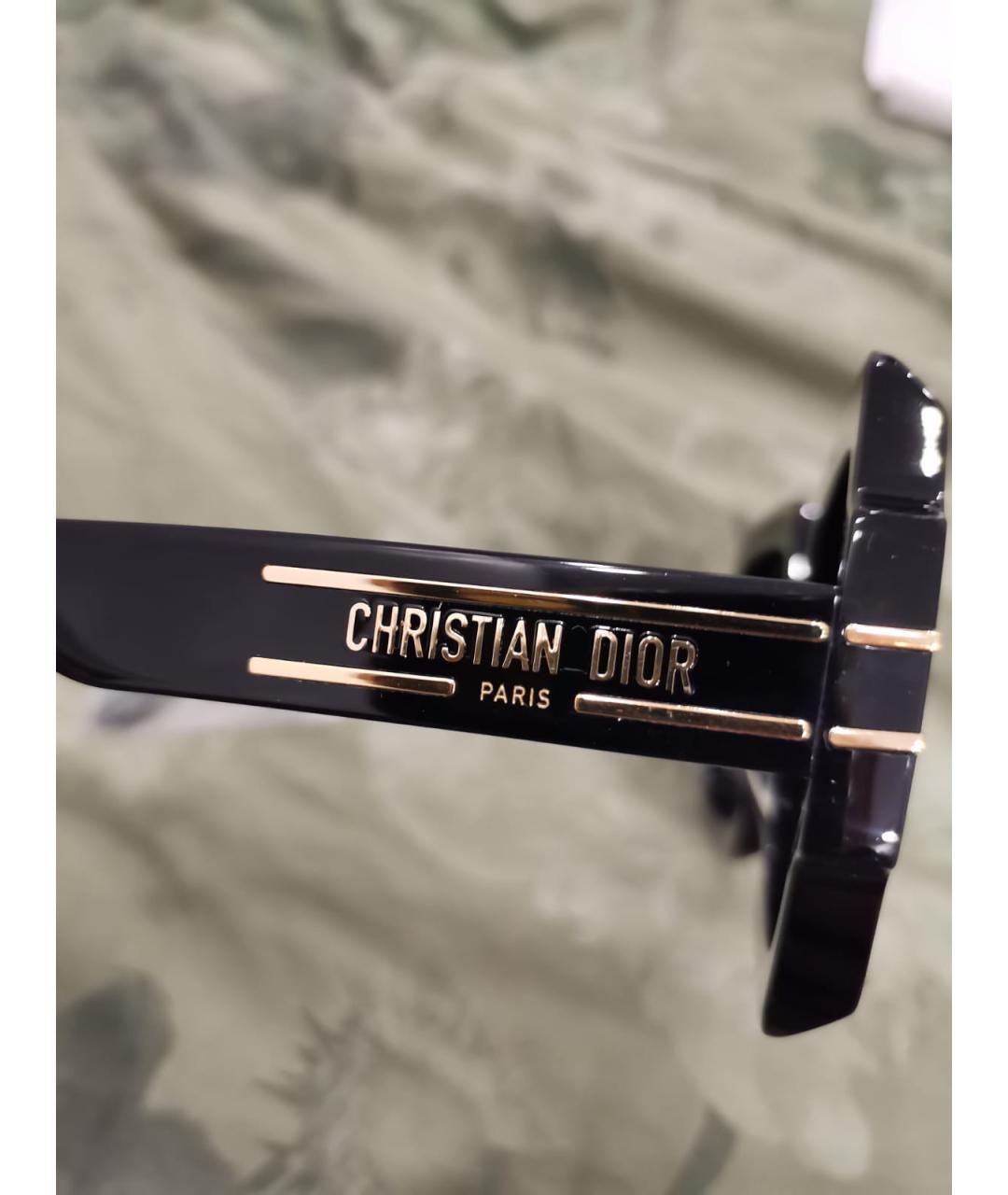 CHRISTIAN DIOR Черные пластиковые солнцезащитные очки, фото 4