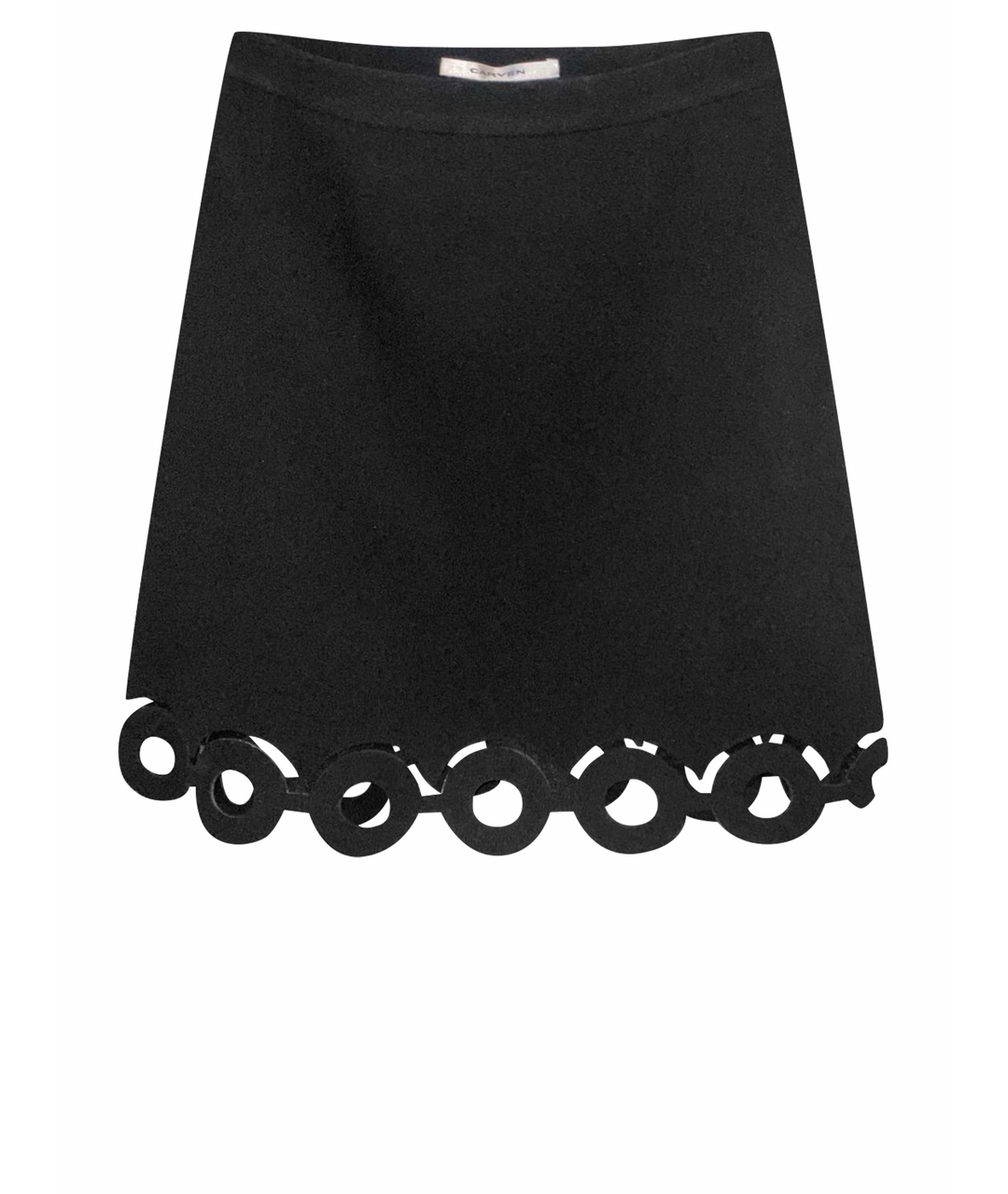 CARVEN Черная полиэстеровая юбка мини, фото 1