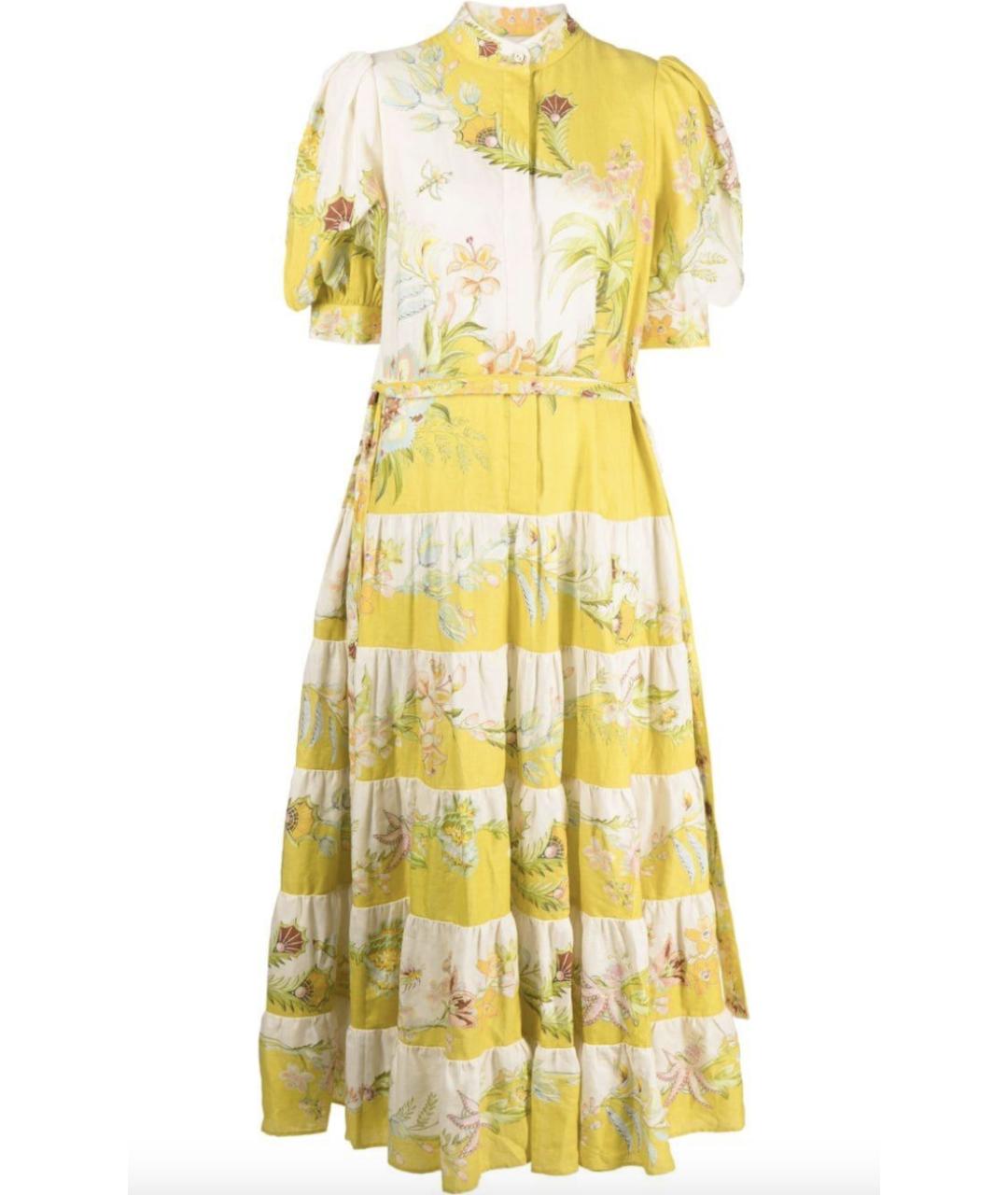 Alemais Желтое льняное платье, фото 6