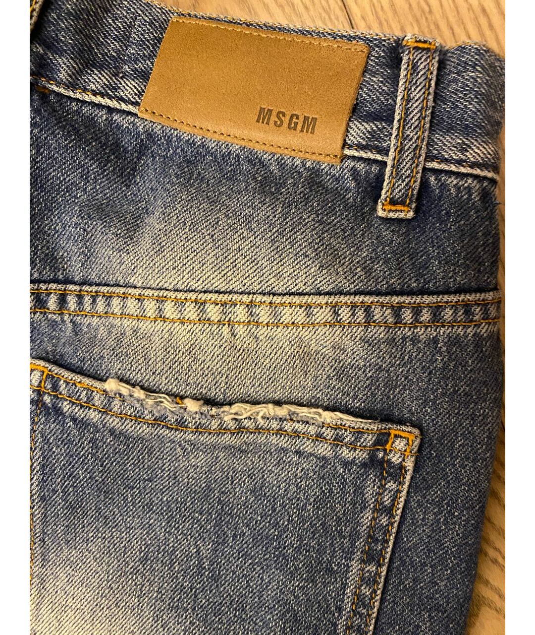MSGM Синие хлопковые джинсы клеш, фото 6