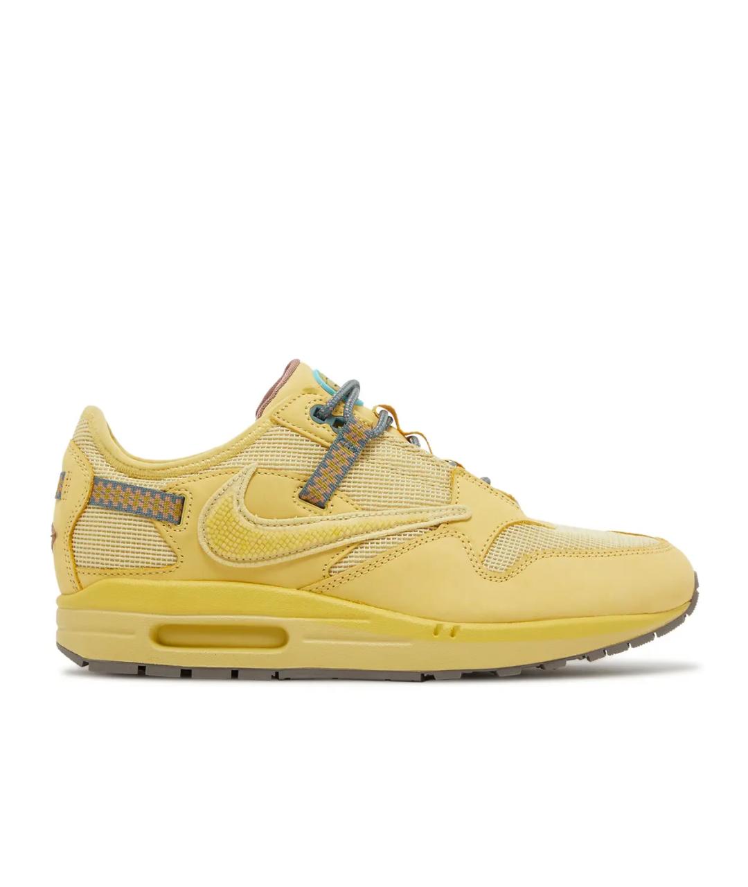 NIKE Желтые низкие кроссовки / кеды, фото 1