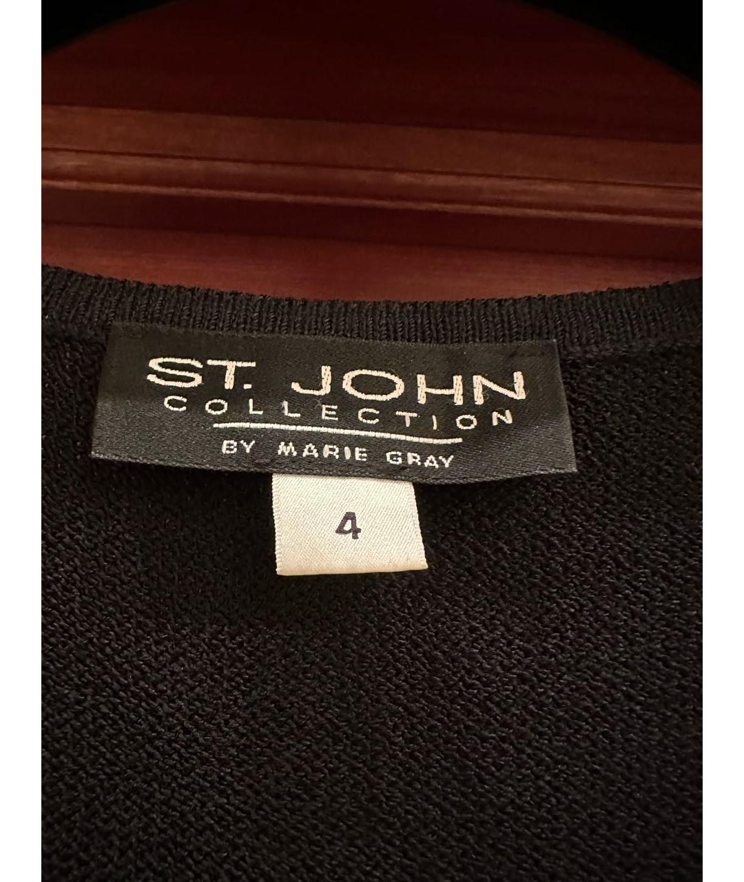 ST. JOHN Черное вискозное коктейльное платье, фото 3