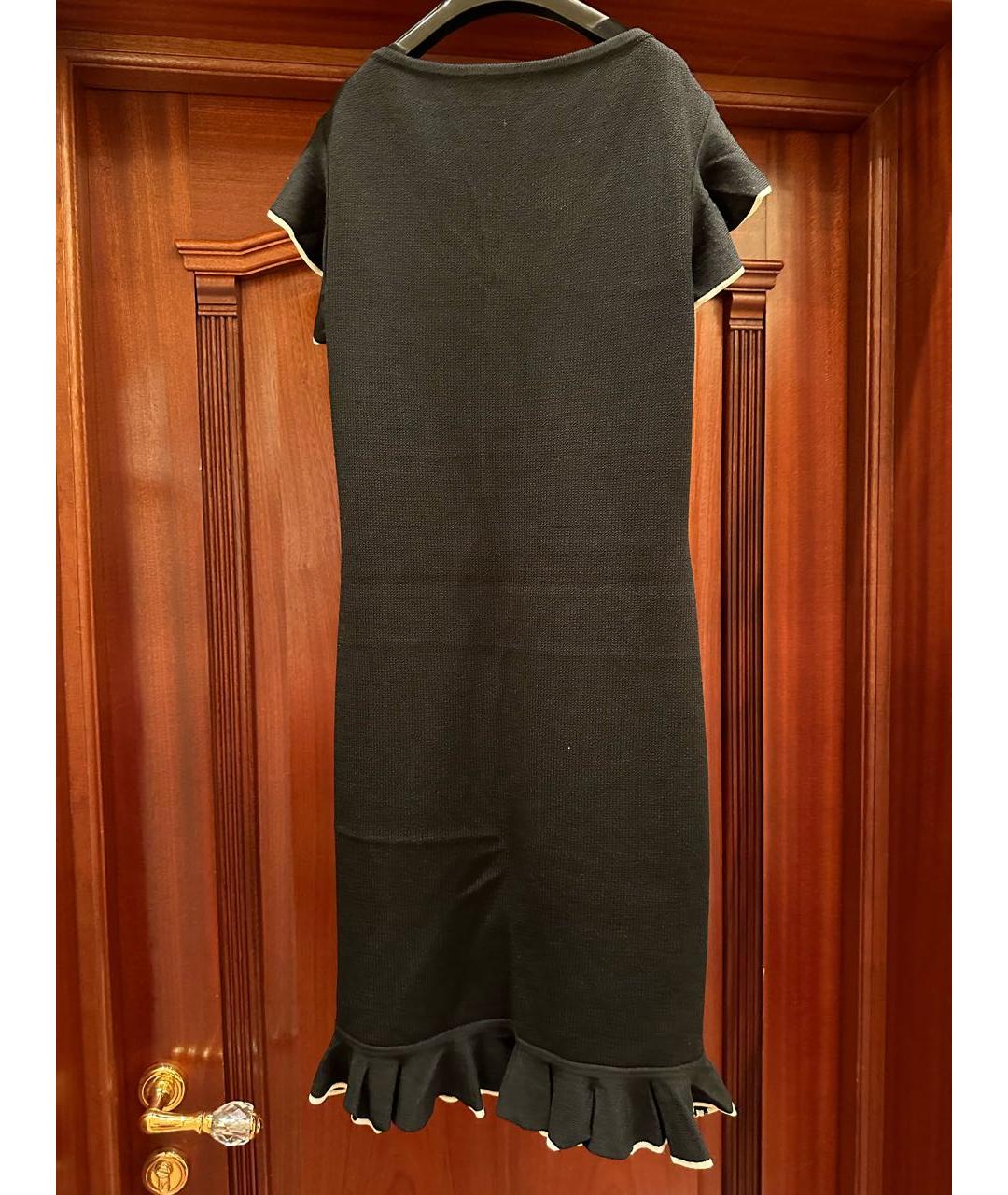 ST. JOHN Черное вискозное коктейльное платье, фото 2