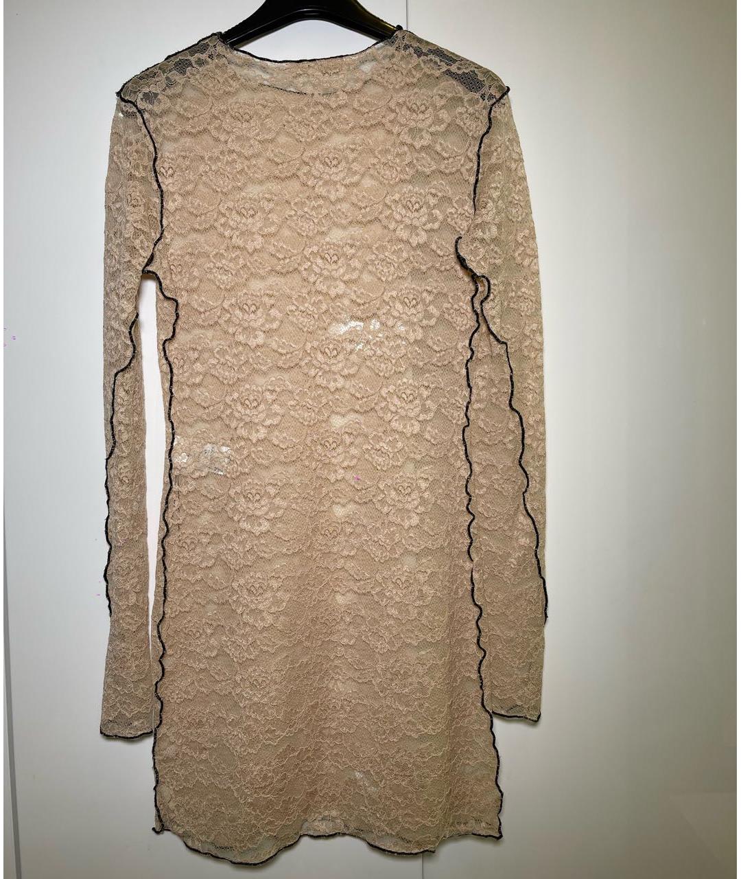 CELINE Бежевое полиамидовое коктейльное платье, фото 2