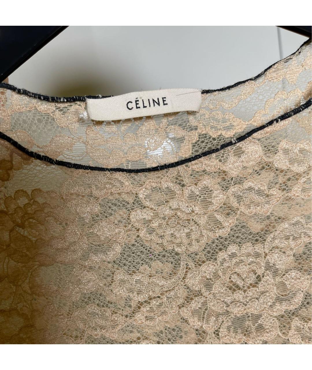 CELINE PRE-OWNED Бежевое полиамидовое коктейльное платье, фото 3