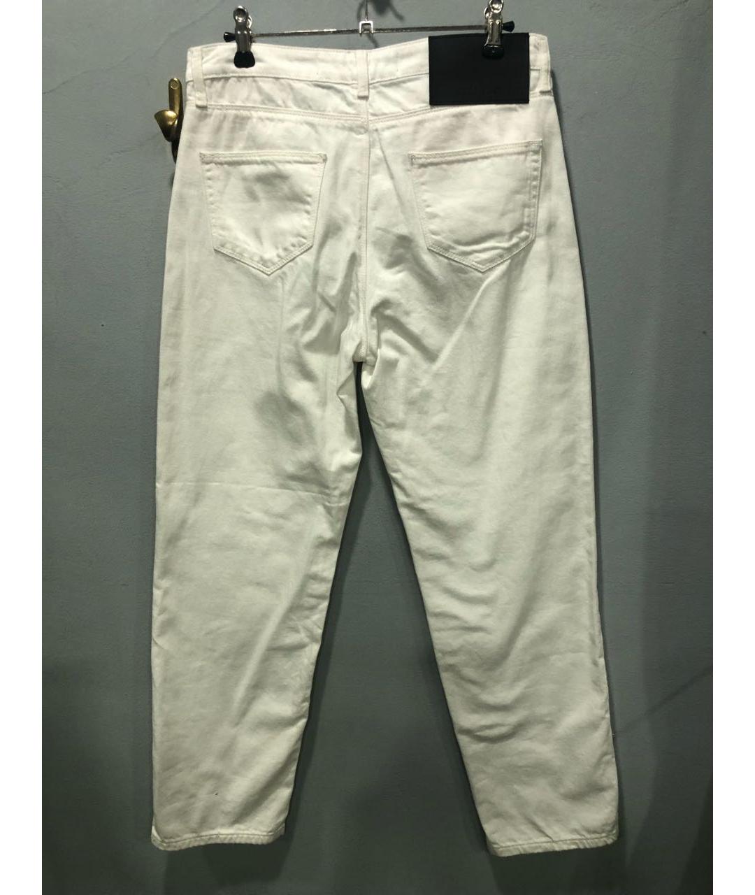 KARL LAGERFELD Белые хлопковые прямые джинсы, фото 2