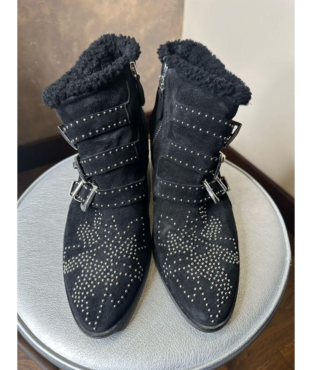 CHLOE Черные замшевые ботинки, фото 2