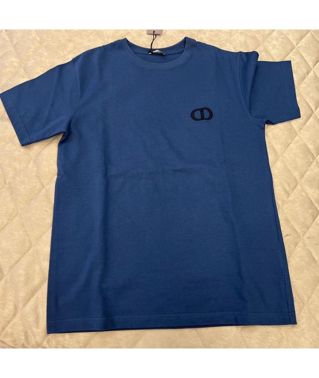 CHRISTIAN DIOR PRE-OWNED Синяя хлопковая футболка, фото 5