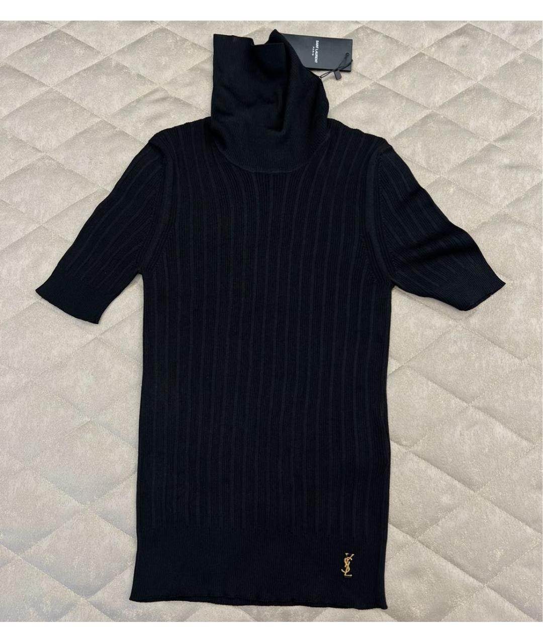 SAINT LAURENT Черная блузы, фото 4