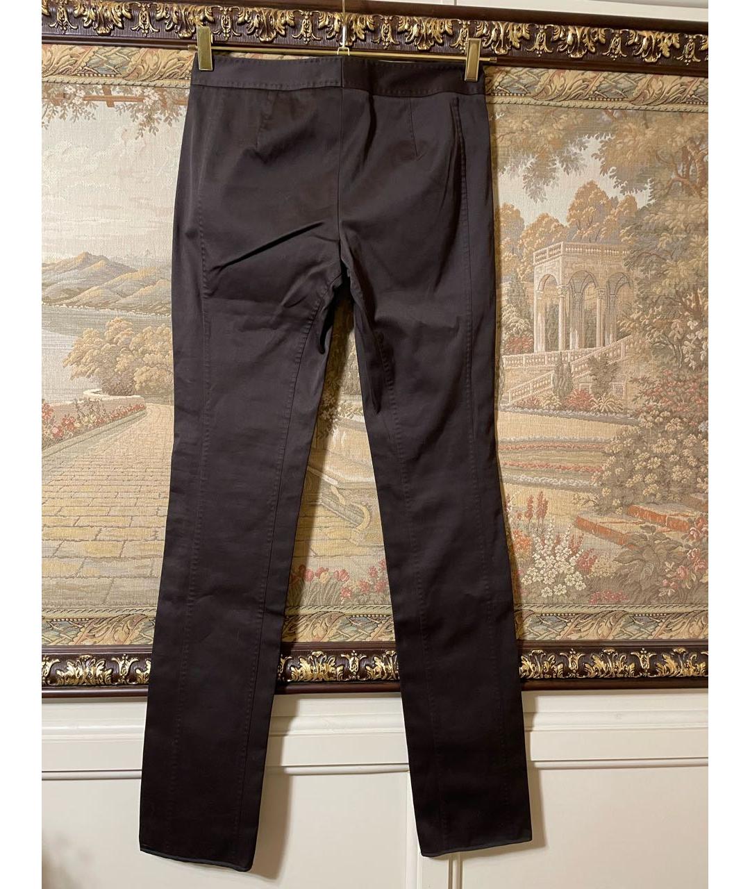 BRIONI Коричневые хлопковые брюки узкие, фото 2