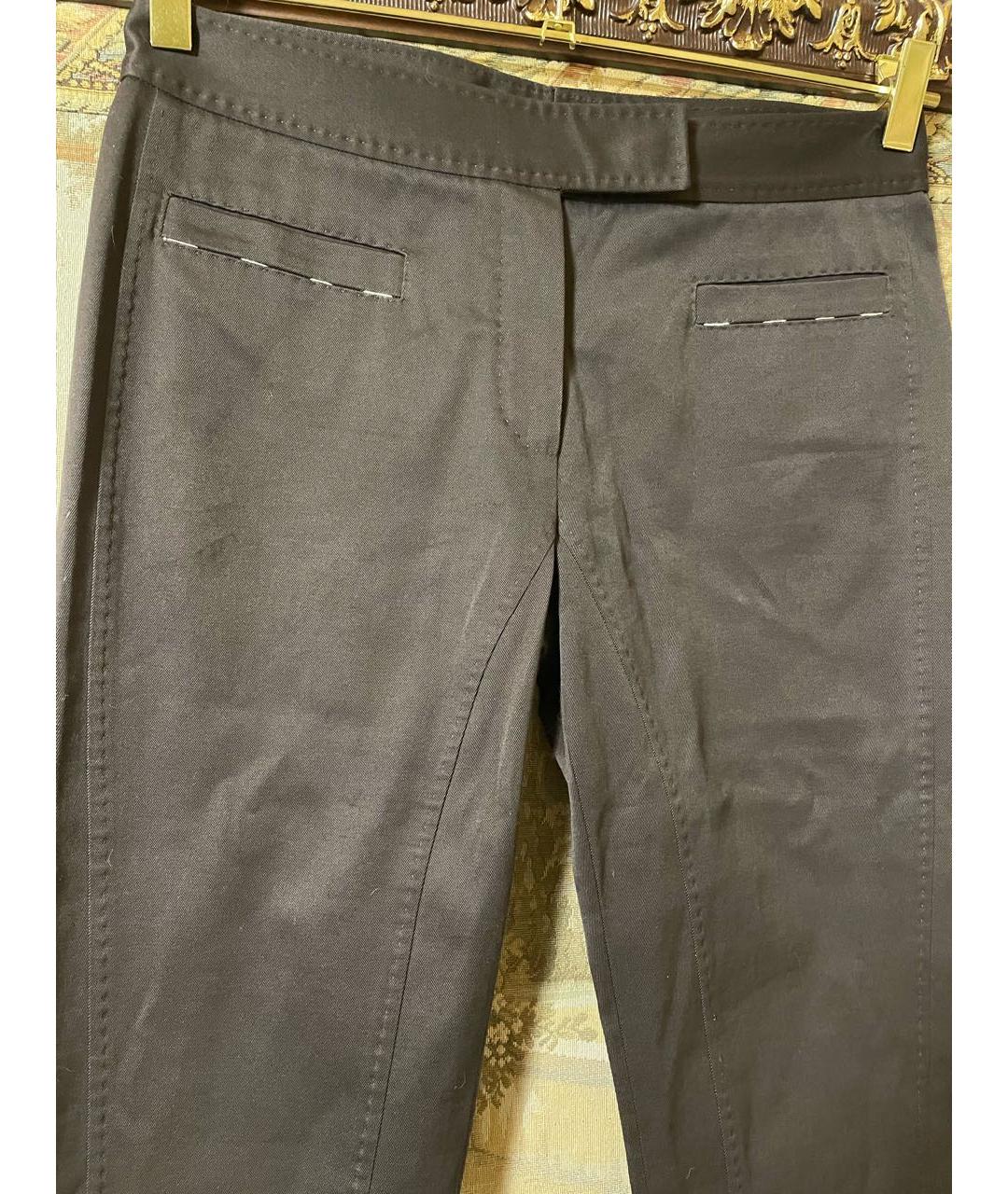 BRIONI Коричневые хлопковые брюки узкие, фото 3