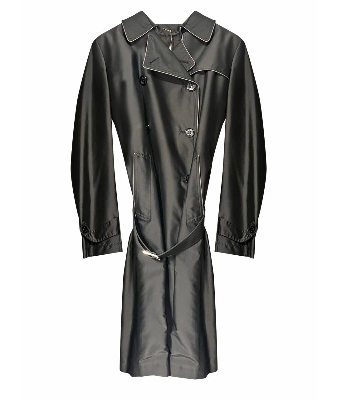 MOORER Черное полиамидовое пальто, фото 1