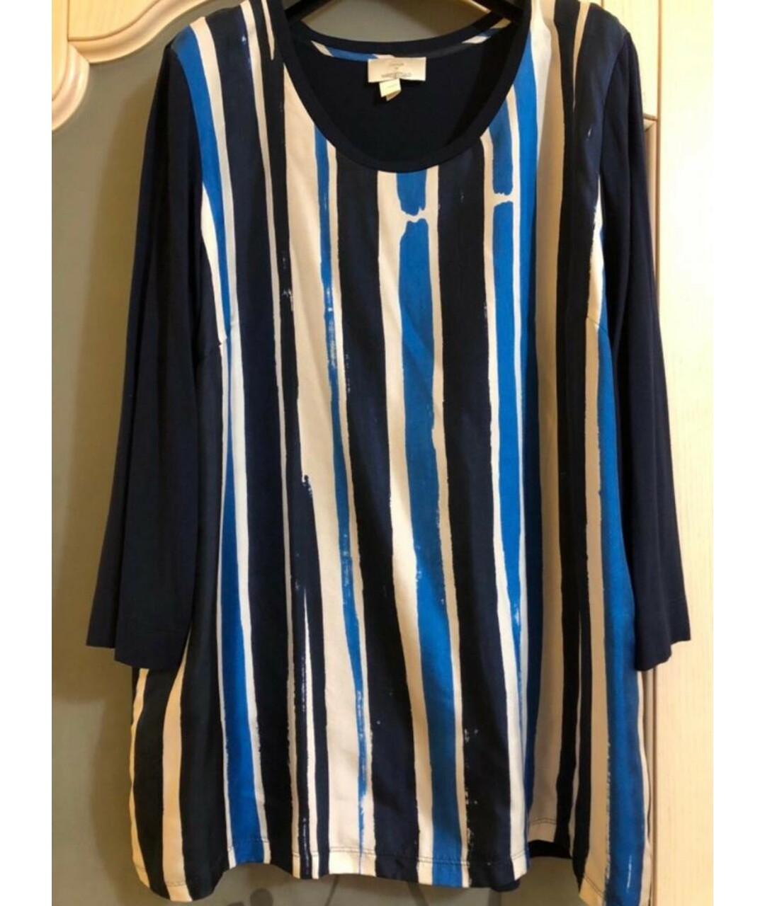 MARINA RINALDI Темно-синяя вискозная рубашка, фото 5
