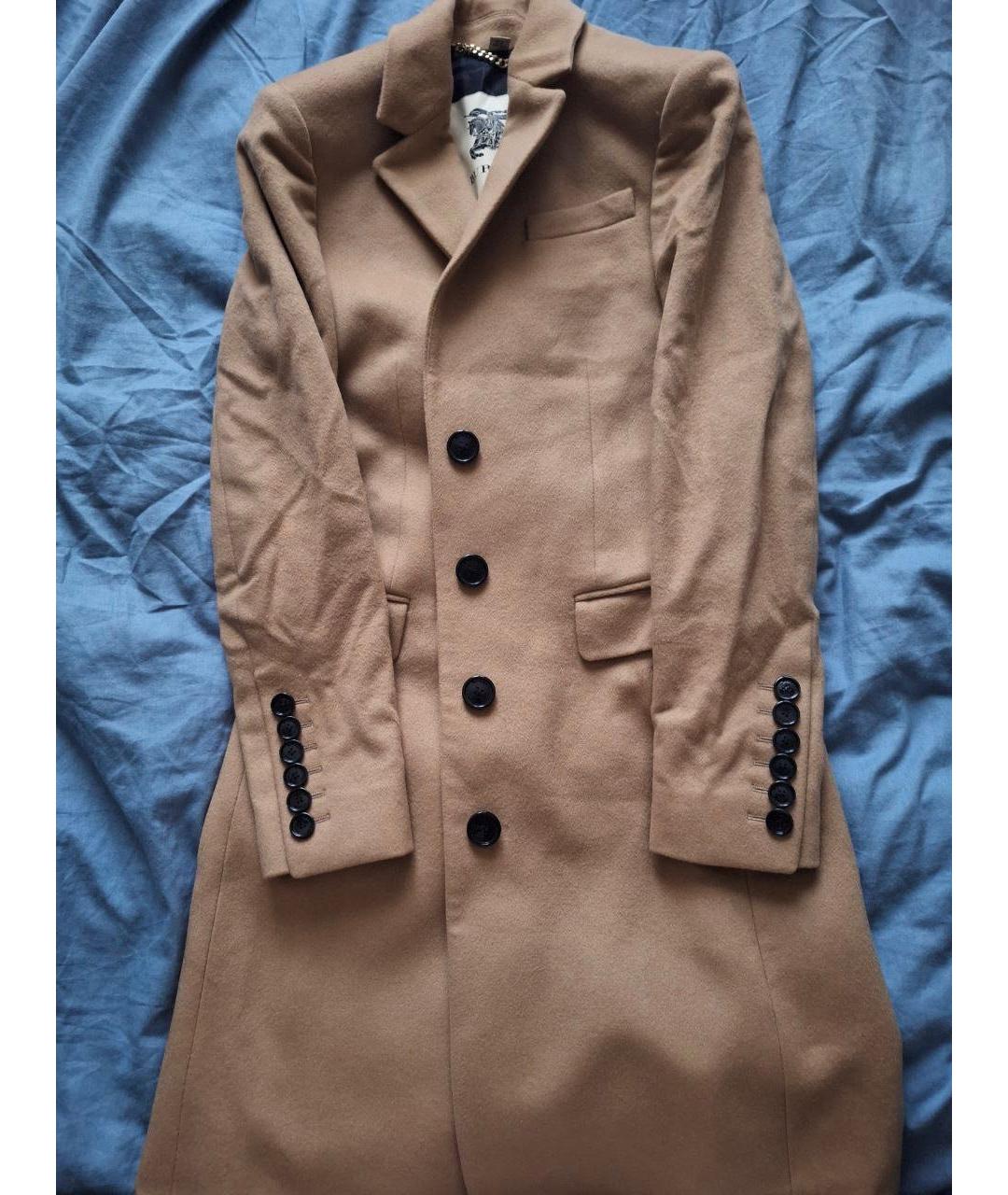 BURBERRY Бежевое шерстяное пальто, фото 6