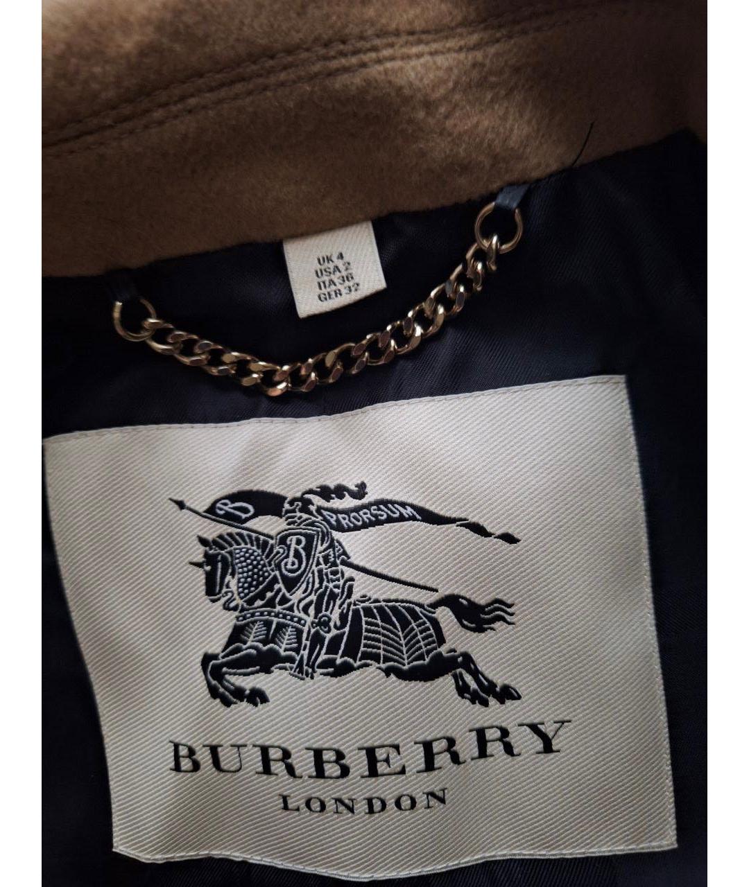 BURBERRY Бежевое шерстяное пальто, фото 3