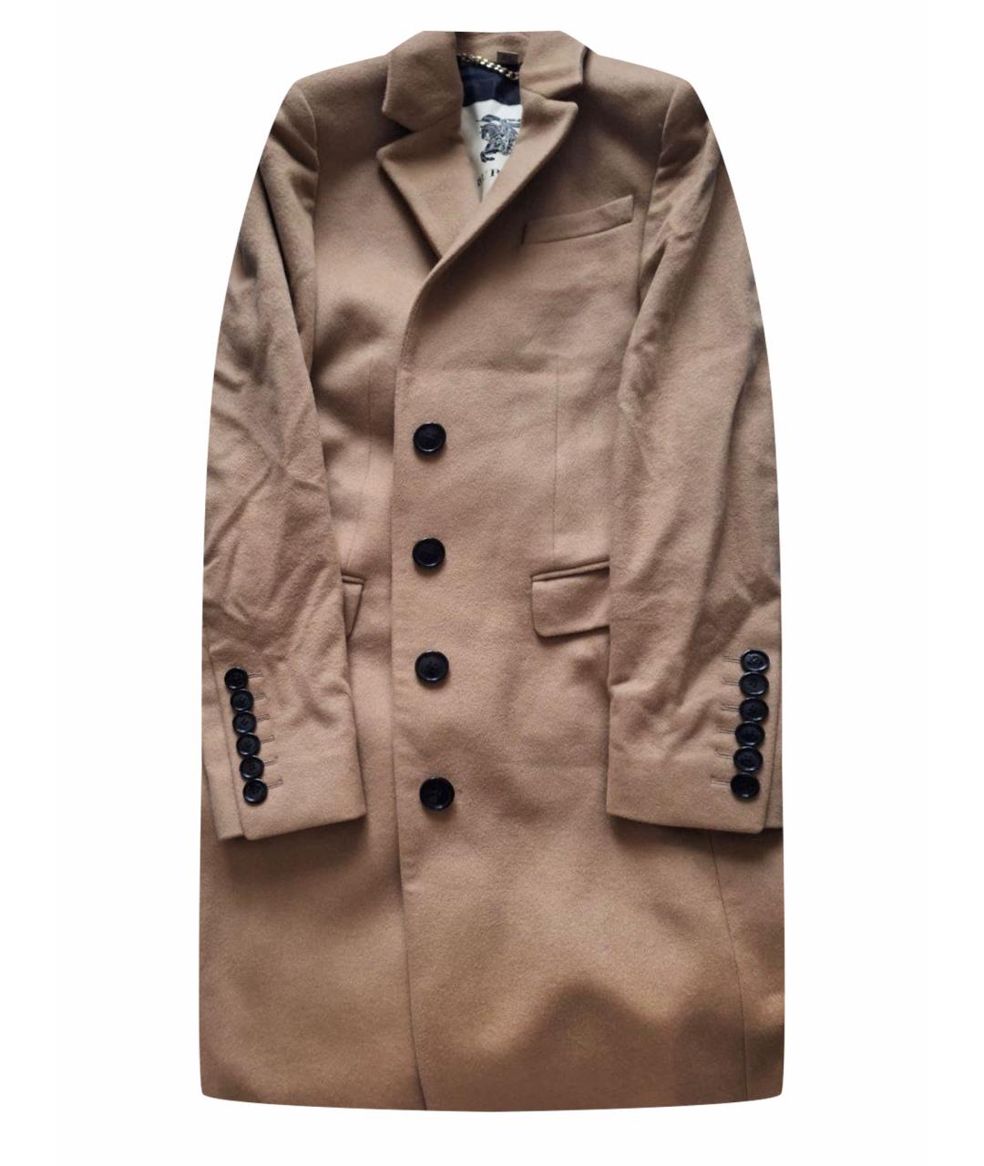BURBERRY Бежевое шерстяное пальто, фото 1