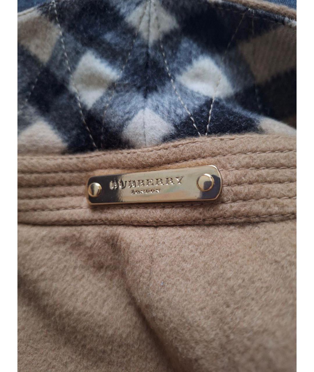 BURBERRY Бежевое шерстяное пальто, фото 5