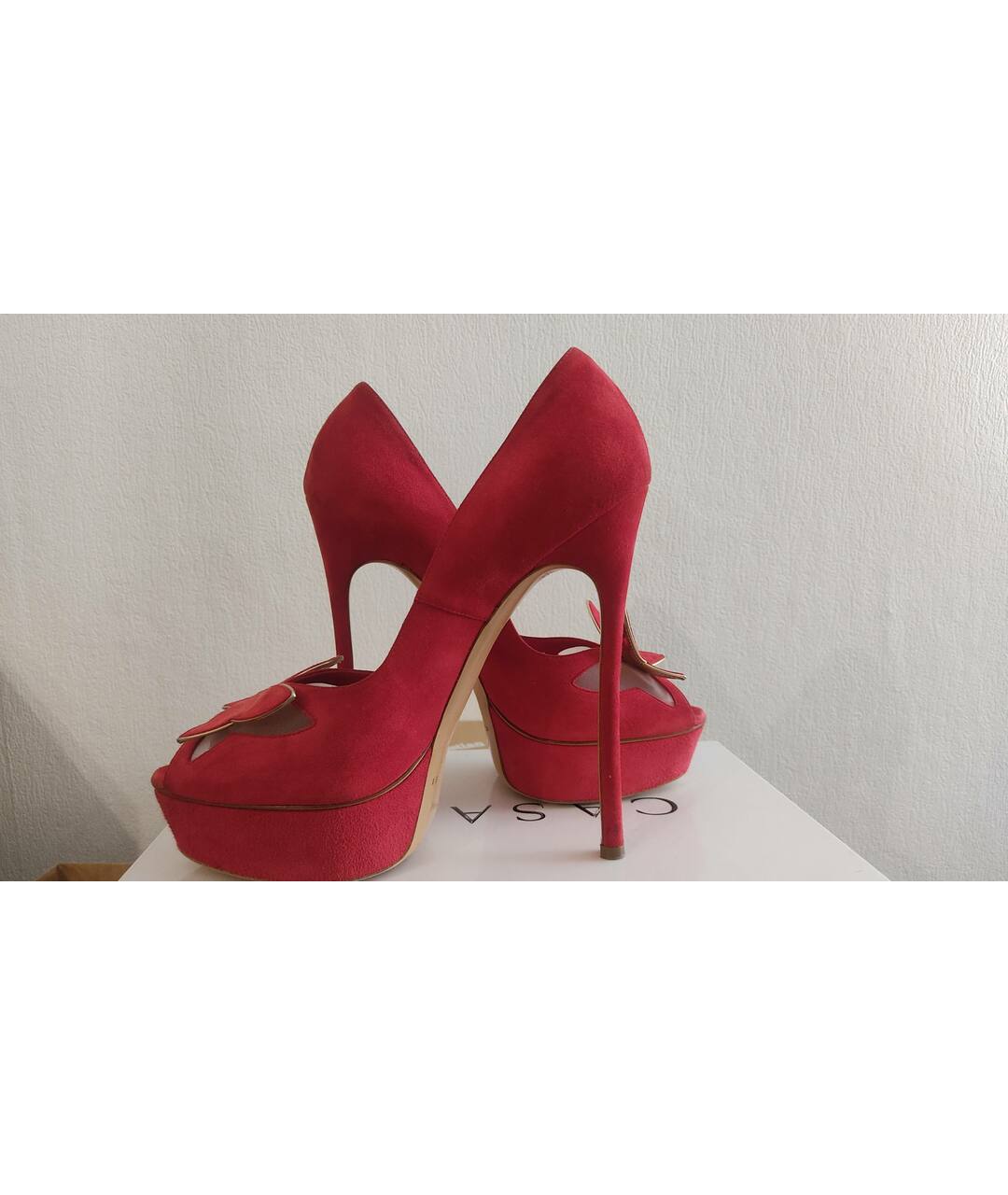 CASADEI Красные замшевые туфли, фото 8
