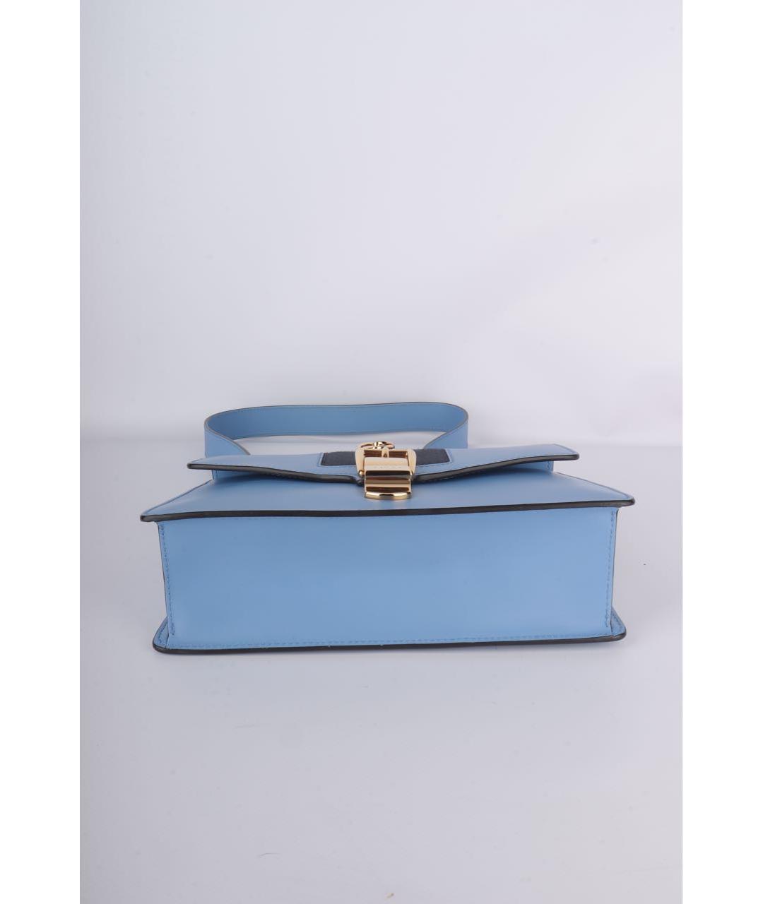 GUCCI Голубая кожаная сумка через плечо, фото 4