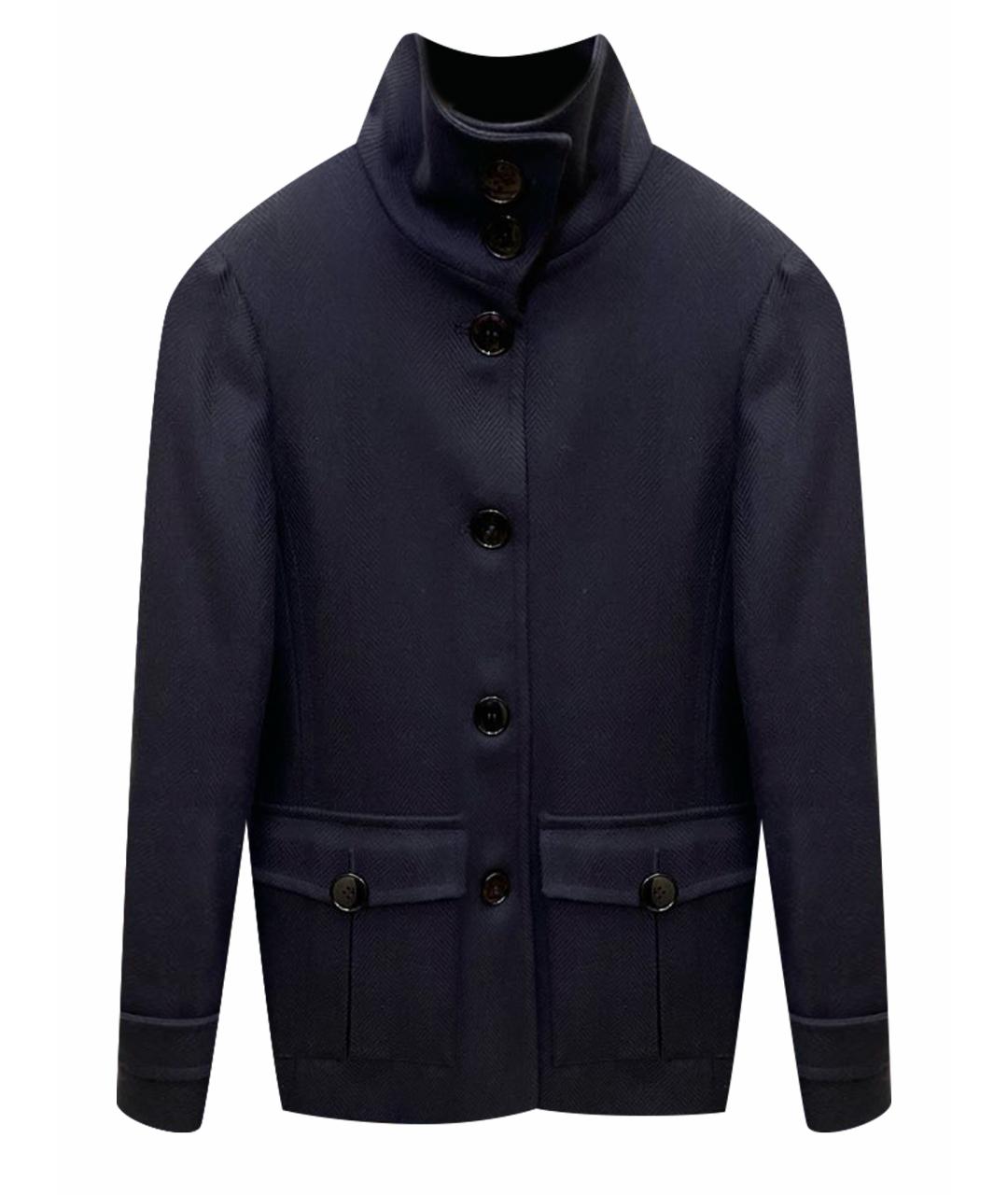 KITON Темно-синее кашемировое пальто, фото 1