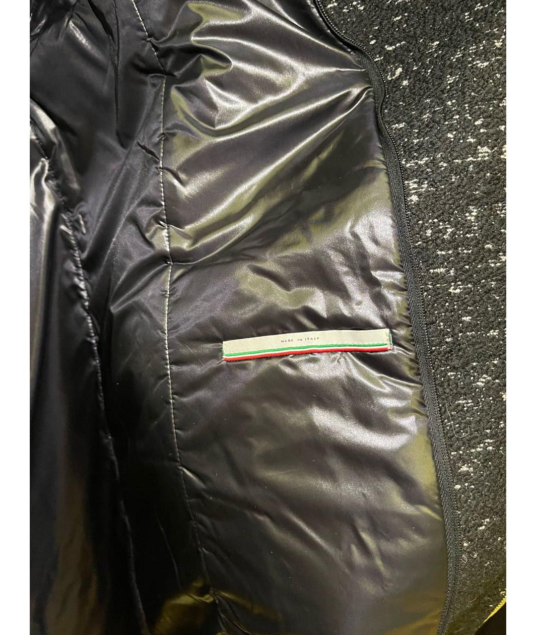 HERNO Антрацитовое шерстяное пальто, фото 4