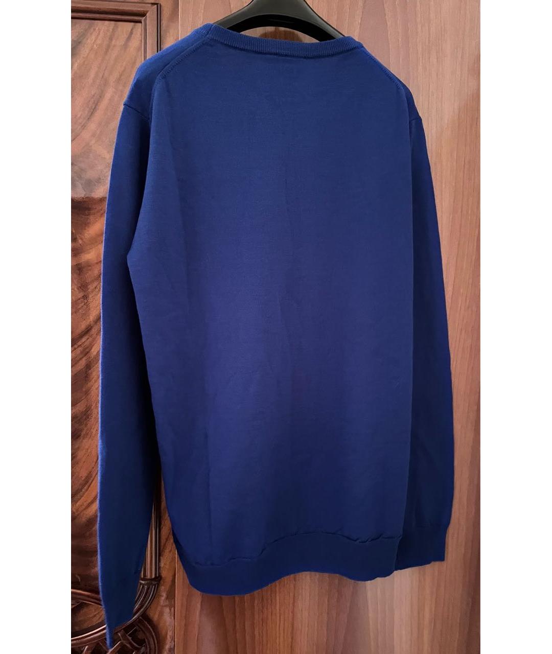PLEIN SPORT Синий шерстяной джемпер / свитер, фото 2
