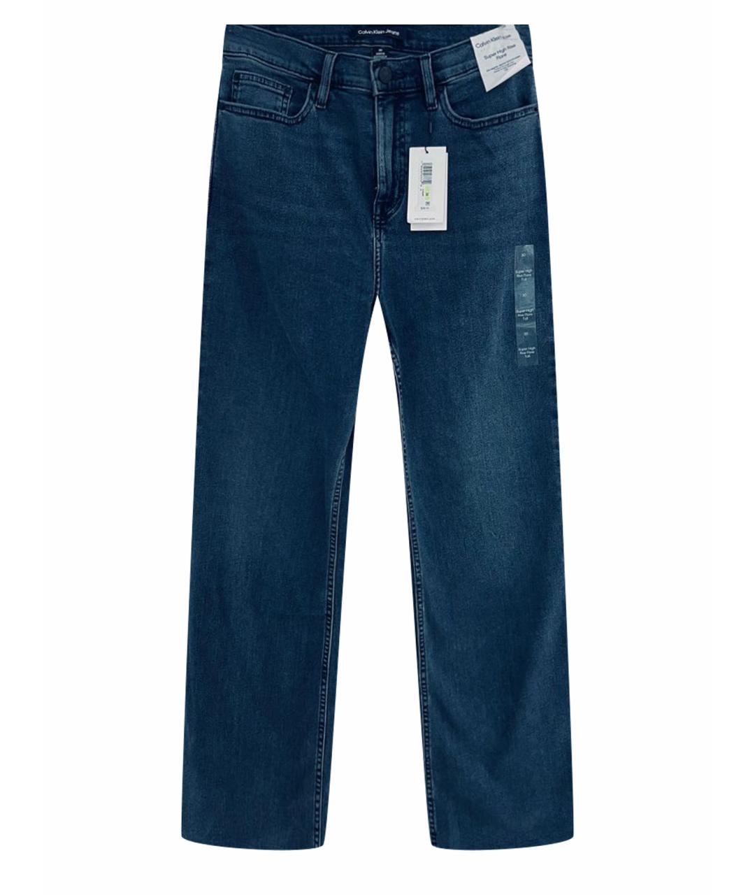 CALVIN KLEIN JEANS Антрацитовые хлопко-эластановые джинсы клеш, фото 1