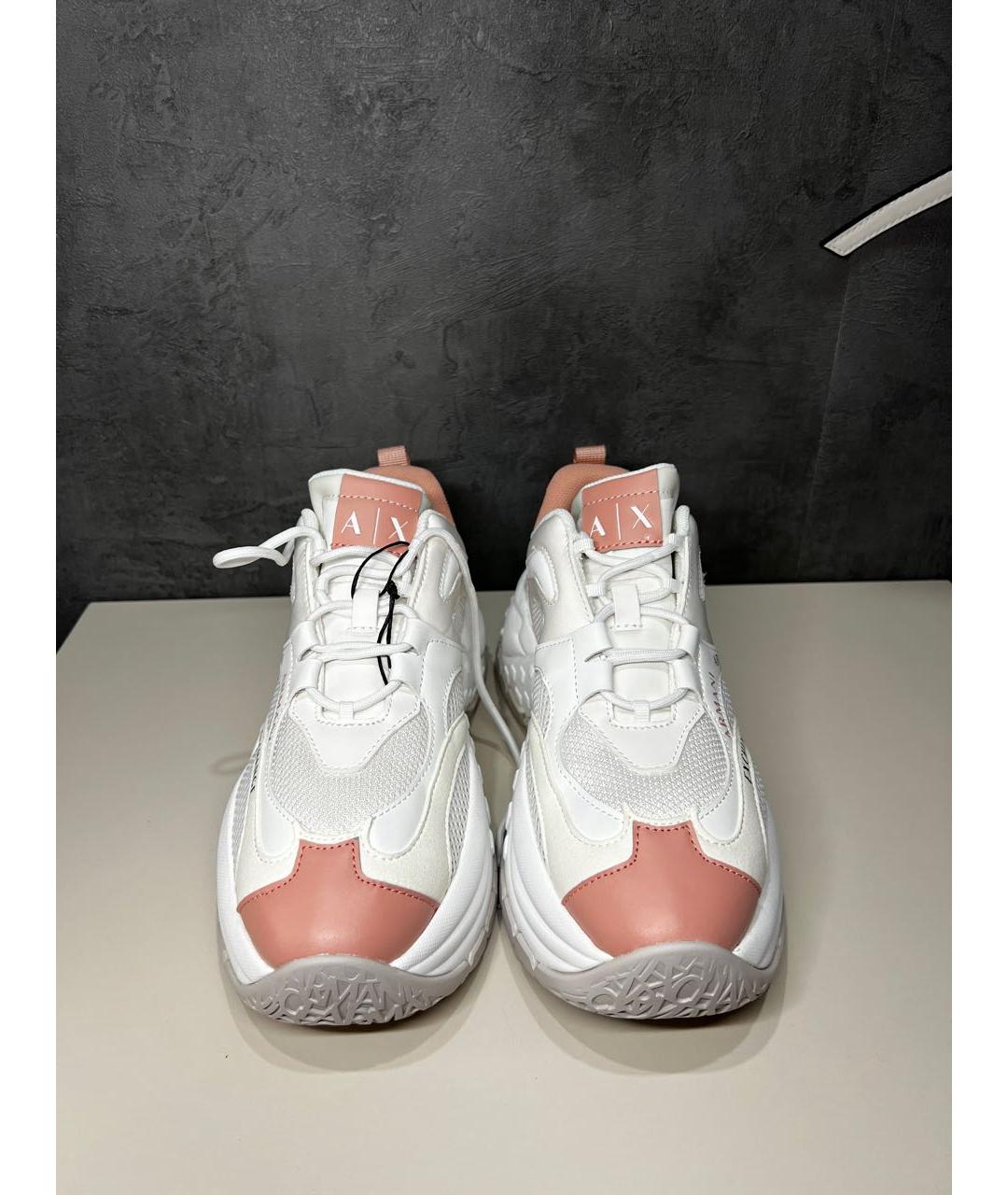 ARMANI EXCHANGE Белые кроссовки из искусственной кожи, фото 7