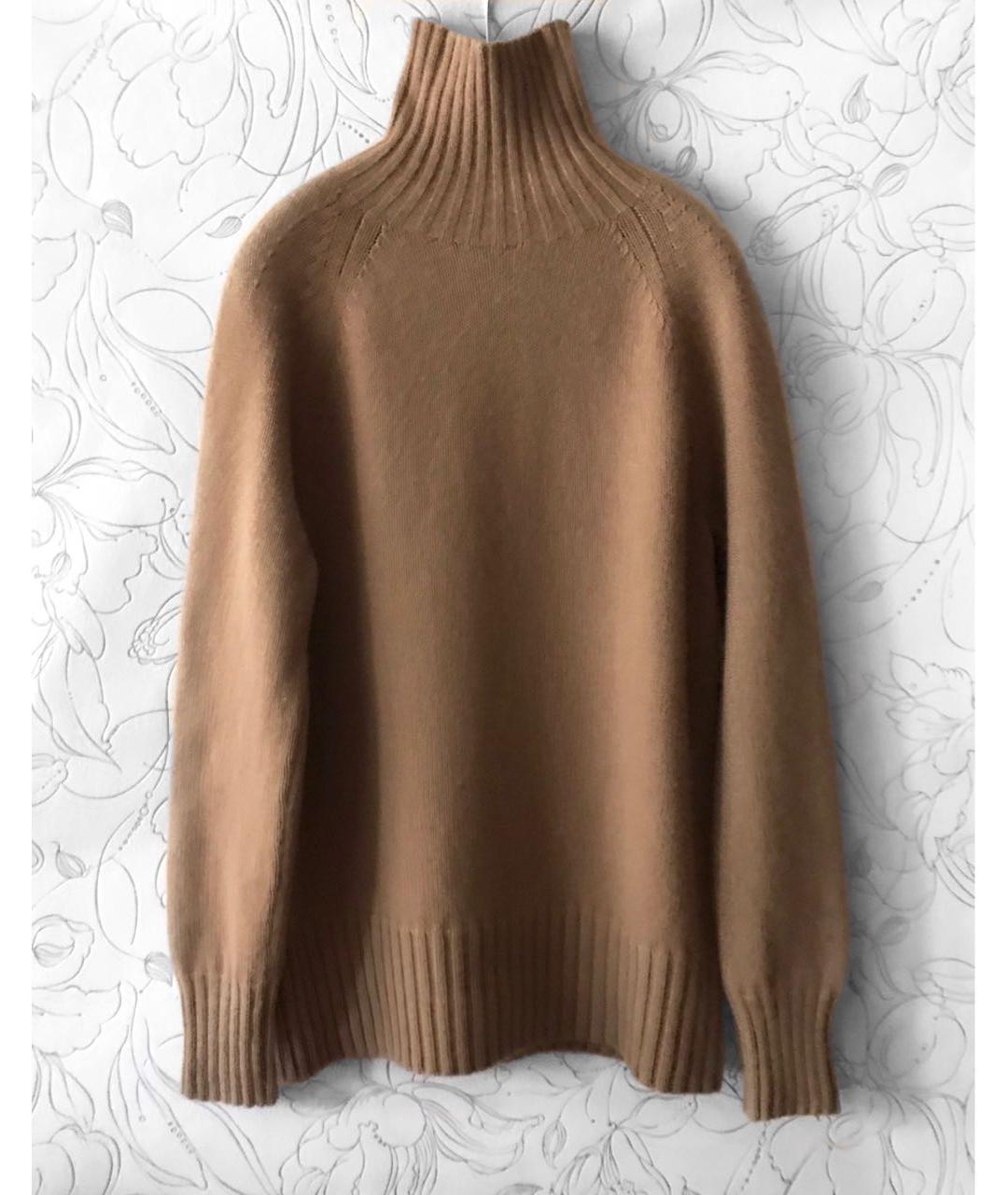 'S MAX MARA Коричневый шерстяной джемпер / свитер, фото 3