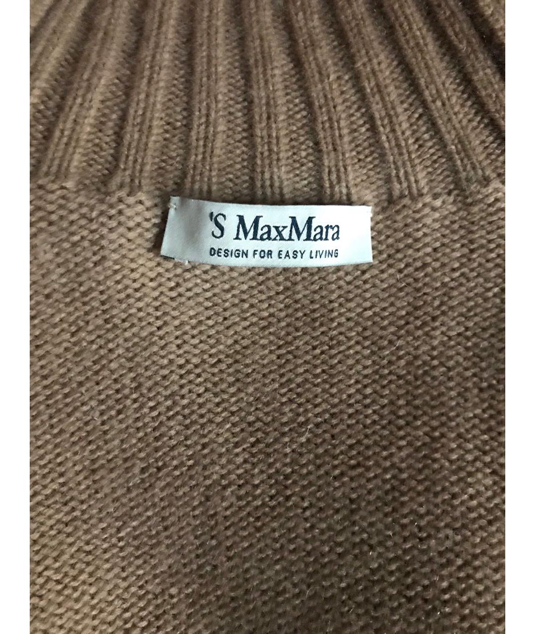 'S MAX MARA Коричневый шерстяной джемпер / свитер, фото 7