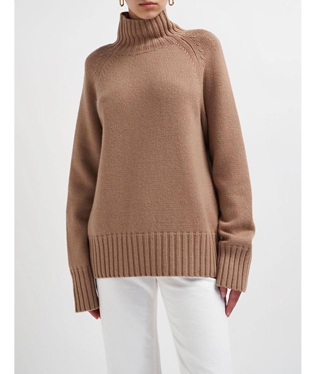 'S MAX MARA Коричневый шерстяной джемпер / свитер, фото 2