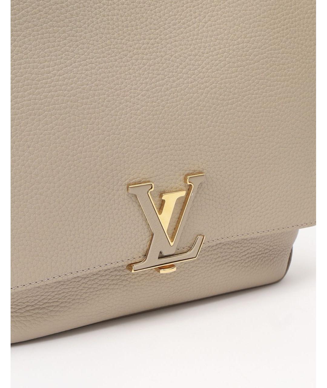 LOUIS VUITTON Серая кожаная сумка тоут, фото 6