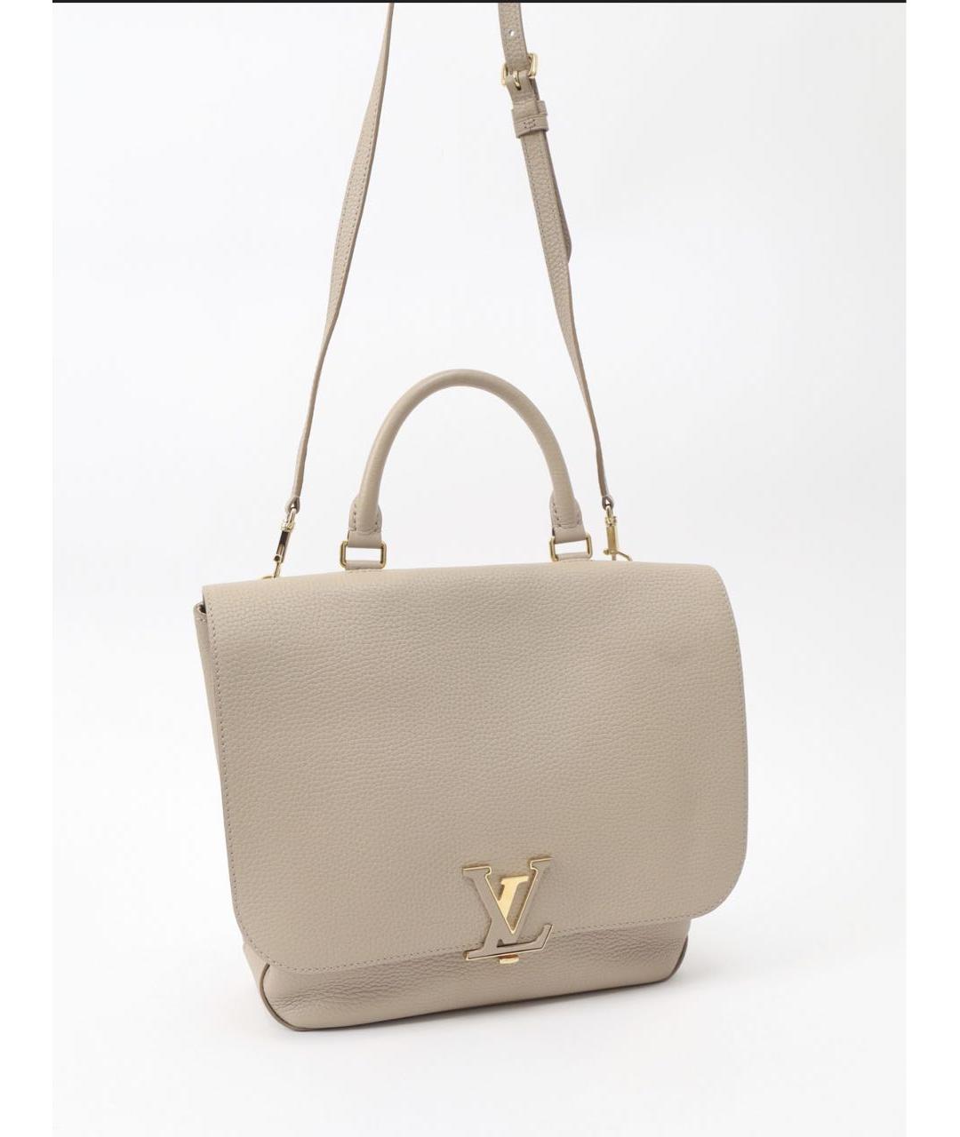 LOUIS VUITTON Серая кожаная сумка тоут, фото 5