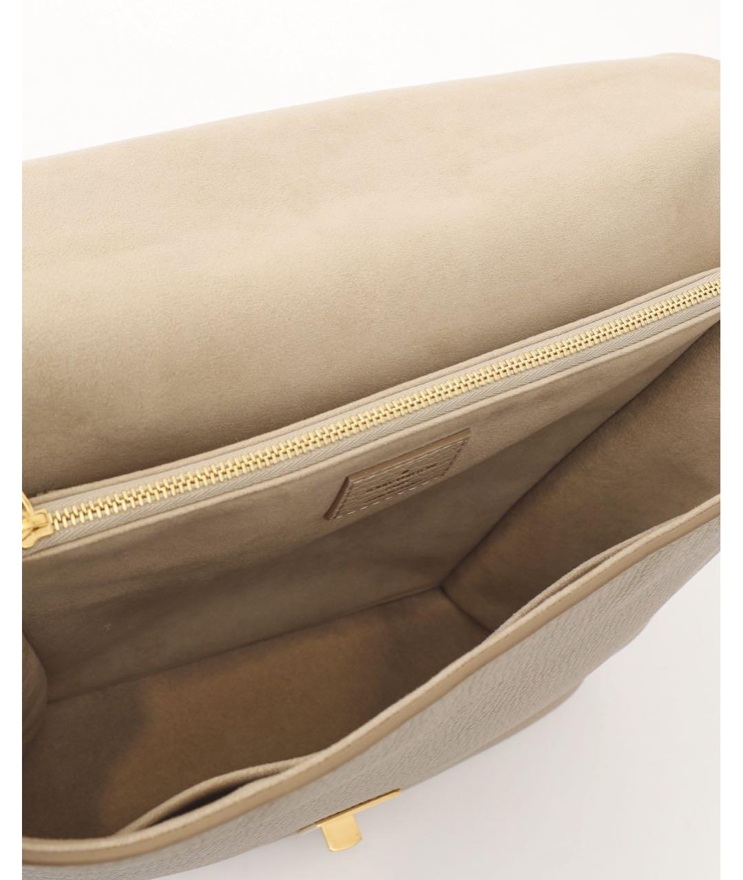 LOUIS VUITTON Серая кожаная сумка тоут, фото 7