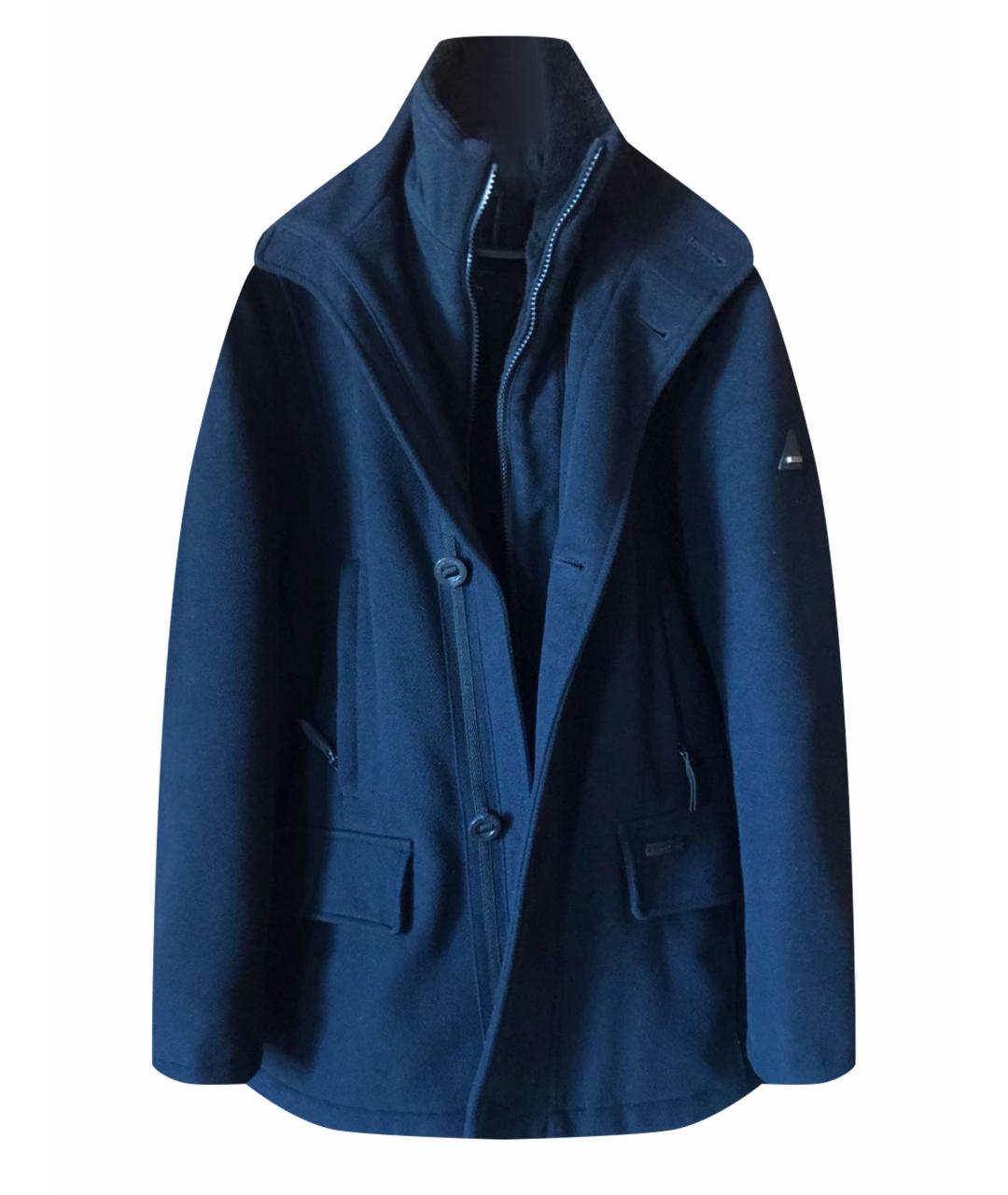 PIERRE CARDIN Темно-синее шерстяное пальто, фото 1