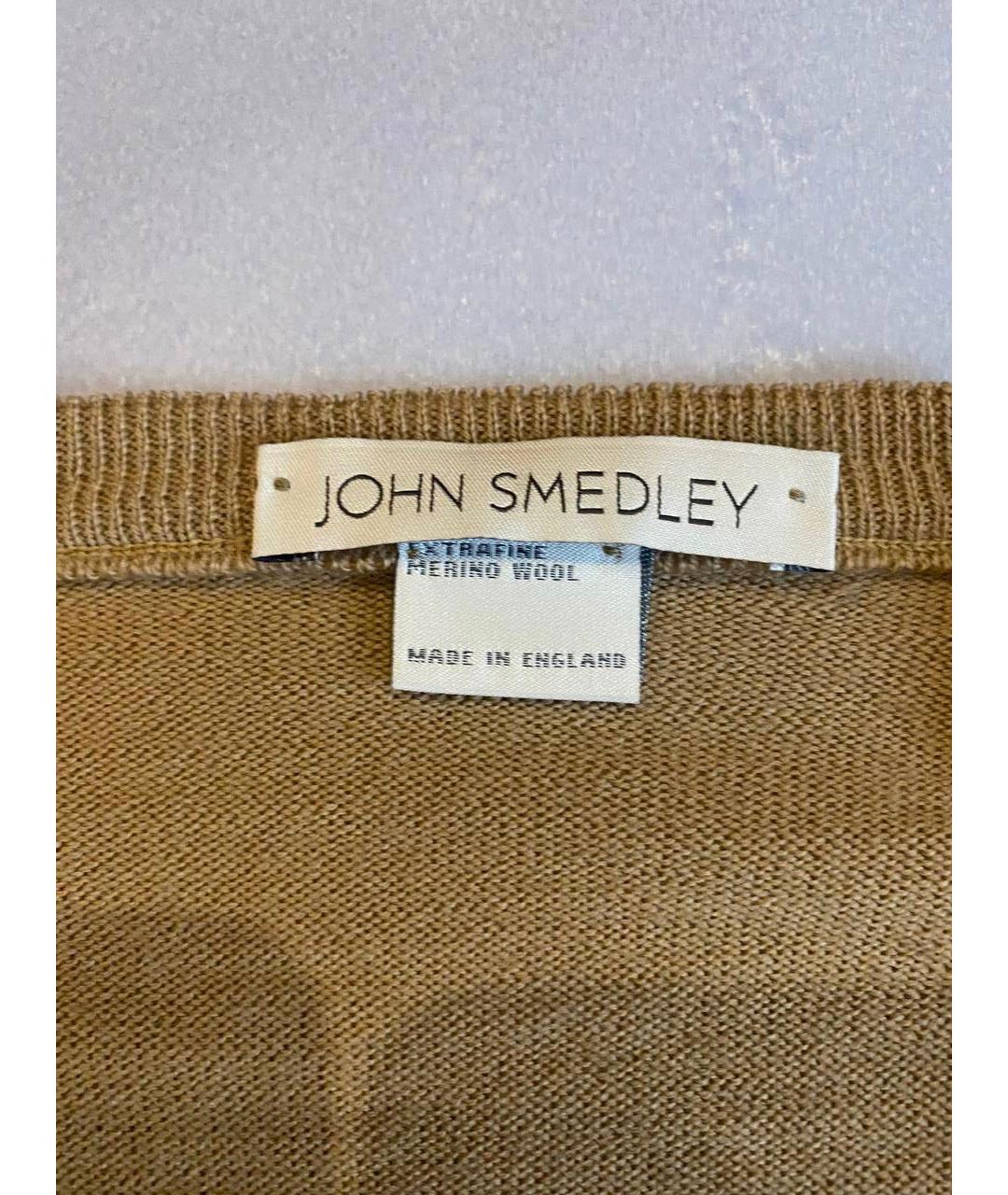 JOHN  SMEDLEY Бежевый шерстяной джемпер / свитер, фото 2