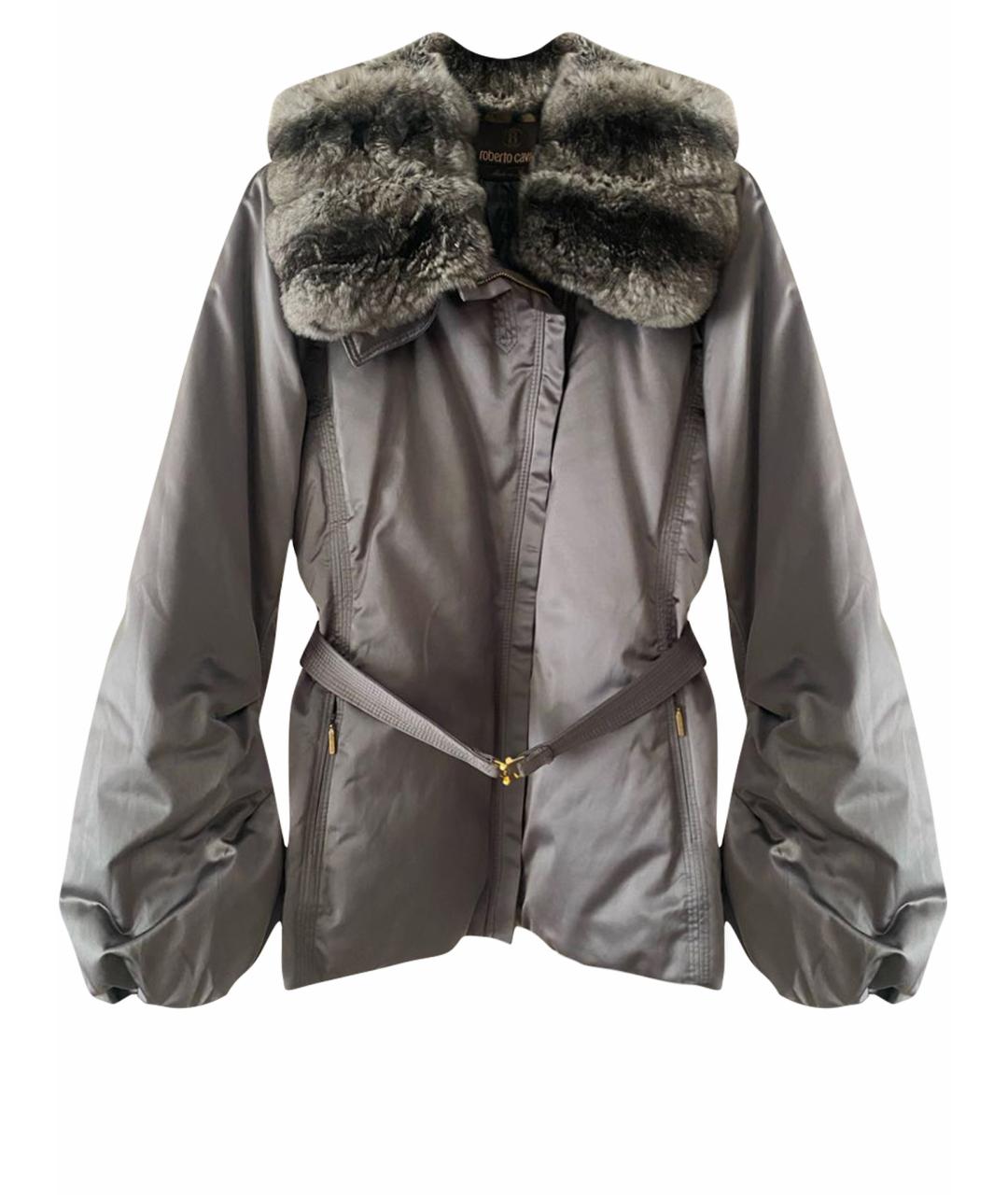 ROBERTO CAVALLI Серый пуховик, фото 1