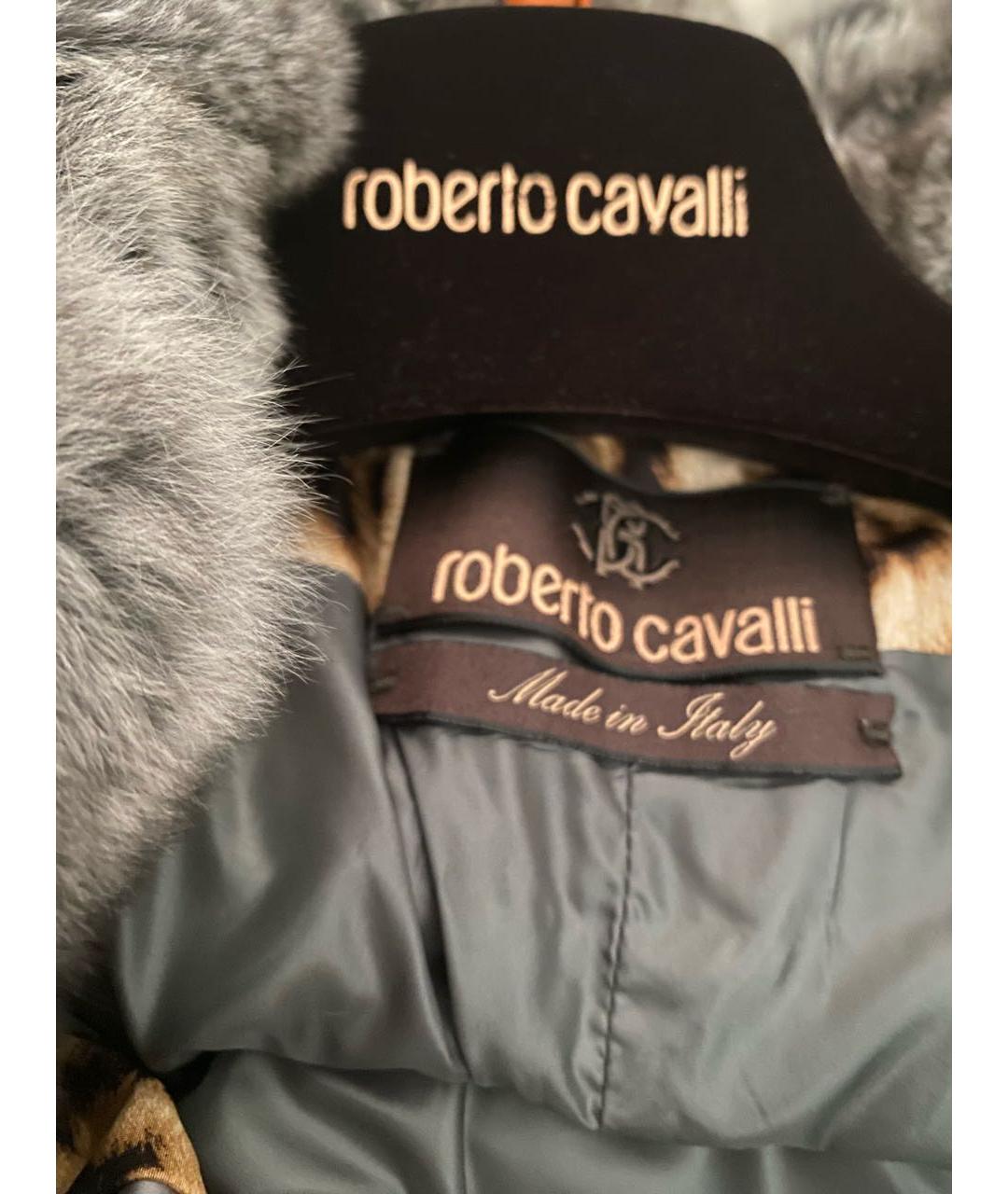 ROBERTO CAVALLI Серый пуховик, фото 7