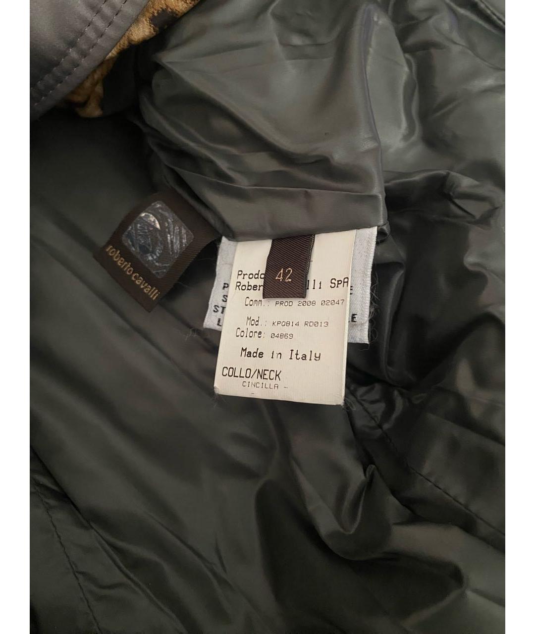 ROBERTO CAVALLI Серый пуховик, фото 6