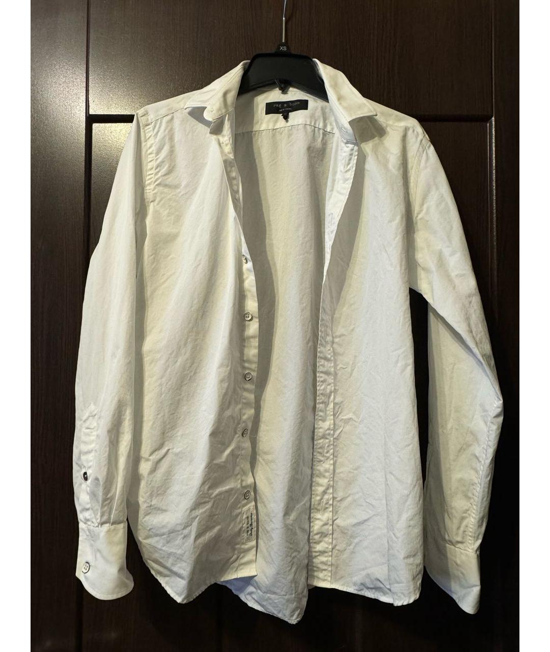 RAG&BONE Белая хлопковая классическая рубашка, фото 6