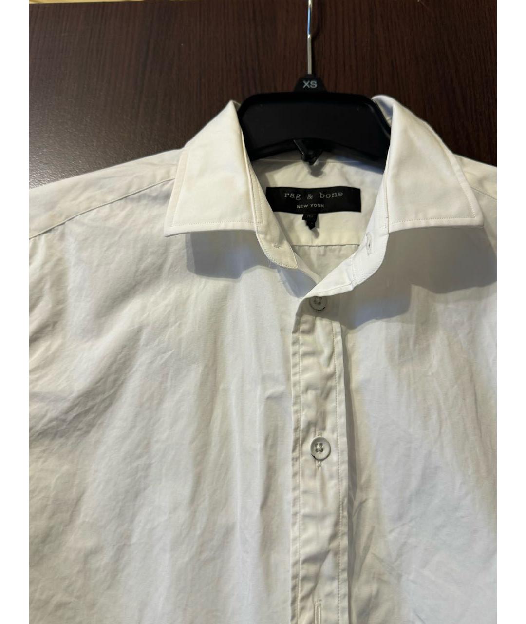 RAG&BONE Белая хлопковая классическая рубашка, фото 3