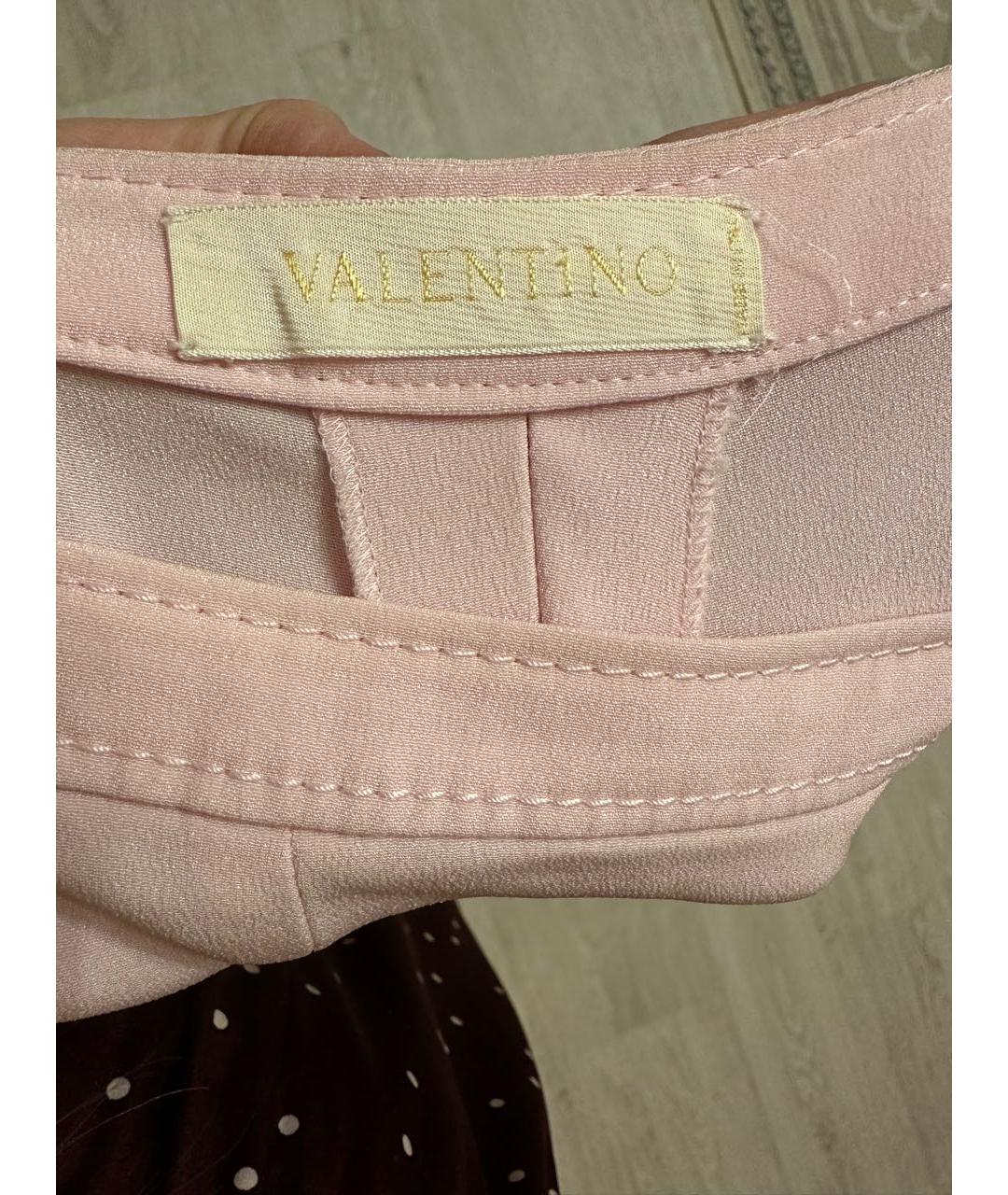 VALENTINO Розовые ацетатные прямые брюки, фото 4