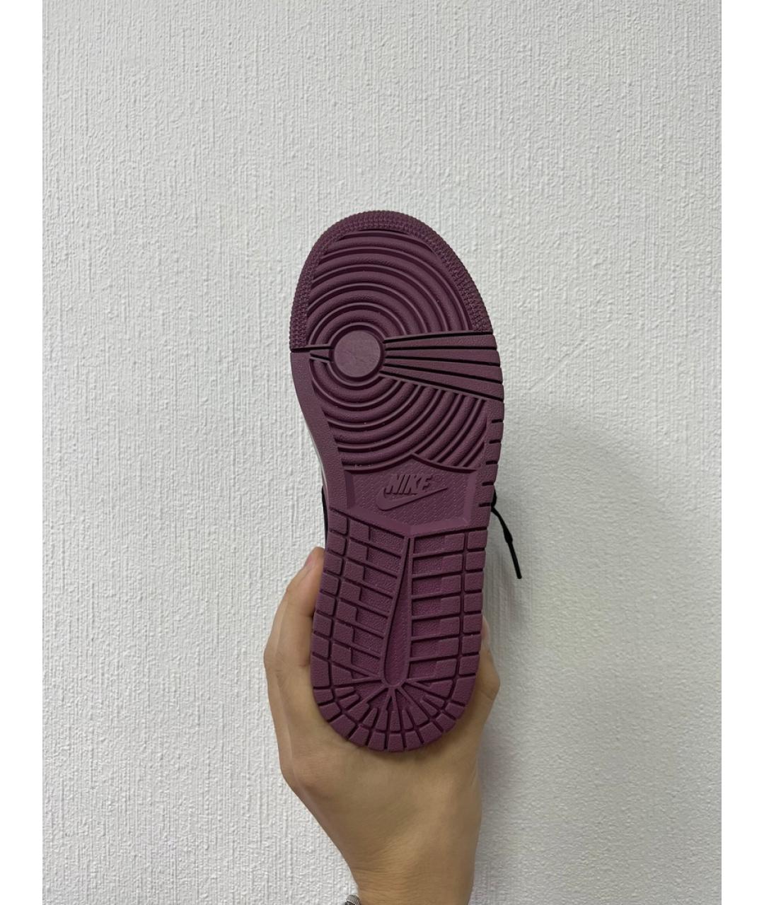 JORDAN Фиолетовые кожаные кроссовки, фото 5