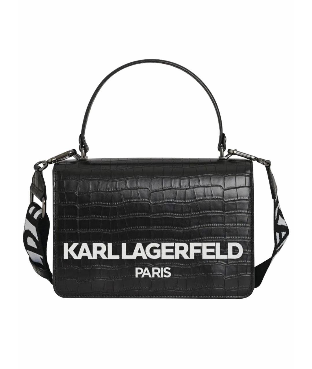 KARL LAGERFELD Черная сумка через плечо из искусственной кожи, фото 1